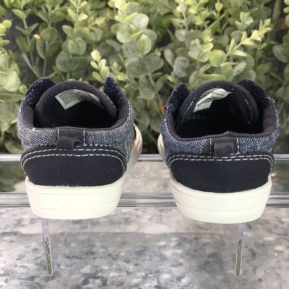 Wonder Nation Navy Blue Canvas Slip-On Velcro Shoes Baby Boy 3 ✨Like NEW✨ - Picture 5 of 11